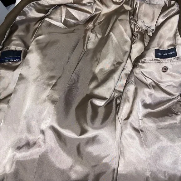 Vintage Bill Blass For Marshal Fields 100% Cashmere Mens Brown Blazer 42 Short - Picture 5 of 8